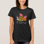 It's Fall Yall Flamingo  Leopard Pumpkin Falling A T-Shirt (Vorderseite)