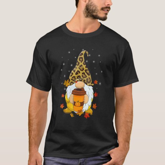 It's Fall Y'all Gnome Pumpkin Spice Latte Happy Th T-Shirt (Vorderseite)
