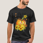 Its Fall Y'all Leopard Pumpkin Sunflower Autumn Th T-Shirt (Vorderseite)