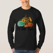 It's Fall Y'all Leopard Pumpkin Sunflowers Fall Th T-Shirt (Vorderseite)