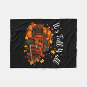 It's Fall Y'all Pumpkin Truck Autumn Tree Hello Fa Fleecedecke (Vorderseite (Horizontal))
