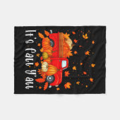 It's Fall Y'all Pumpkin Truck Autumn Tree Hello Fa Fleecedecke (Vorderseite (Horizontal))