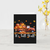 It's Fall Y'all Pumpkin Truck Autumn Tree Hello Fa Karte (Gelbe Blume)