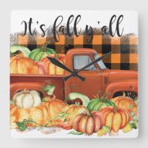 Its Fall Yall Quote | Vintage Truck with Pumpkins