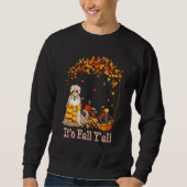 It's Fall Y'all Shih Tzu Bike Pumpkin Spice Autumn Sweatshirt (Vorderseite)