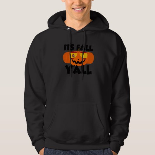 It's Fall Y'all Thanksgiving Pumpkin Spain Glasses Hoodie (Vorderseite)