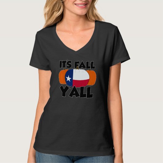 It's Fall Y'all Thanksgiving Pumpkin USA 1 T-Shirt (Vorderseite)