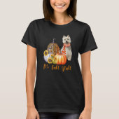 It's Fall Y'all Westie Dog Leopard Pumpkin Fall T-Shirt (Vorderseite)