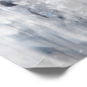 'It's Fertig' Blue and Gray Abstrakt Art Poster (Ecke)