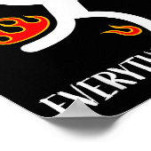 It's Fine Everything Is Fine Funny Stickman On Fir Poster (Ecke)