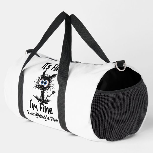 It's Fine I'm Fine Everything Fine Duffle Bag (Rechte Ecke)