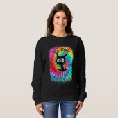 It's Fine I'm Fine Everything Is Fine  Cat Tie Dye Sweatshirt (Vorne ganz)