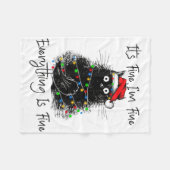 Its Fine I'm Fine Everything Is Fine Christmas Bla Fleecedecke (Vorderseite (Horizontal))