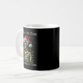 It's Fine I'm Fine Everything Is Fine Christmas Sk Kaffeetasse (Vorderseite Links)
