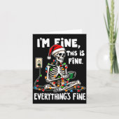 It's Fine I'm Fine Everything Is Fine Christmas Sk Karte (Vorderseite)