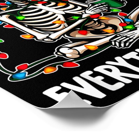 It's Fine I'm Fine Everything Is Fine Christmas Sk Poster (Ecke)