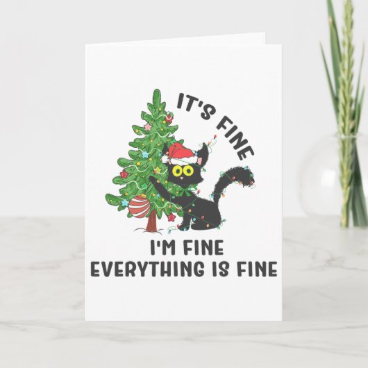 It's Fine Im Fine Everything Is Fine Elf Xmas Matc Karte (Vorderseite)