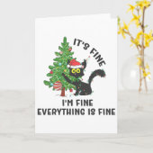 It's Fine Im Fine Everything Is Fine Elf Xmas Matc Karte (Gelbe Blume)