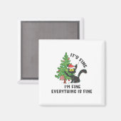It's Fine Im Fine Everything Is Fine Elf Xmas Matc Magnet (Vorderseite/Rückseite)