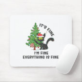 It's Fine Im Fine Everything Is Fine Elf Xmas Matc Mousepad (Mit Mouse)
