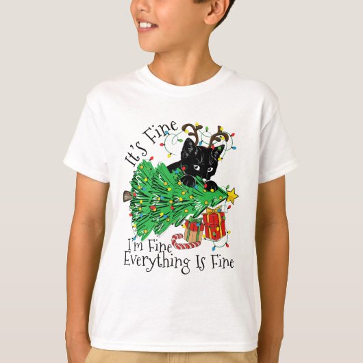 It's Fine I'm Fine Everything Is Fine Fun Christma T-Shirt (Vorderseite)