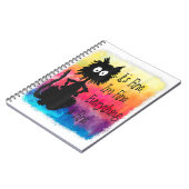 Its Fine Im Fine Everything Is Fine Funny Black Ca Notizblock (Linke Seite)