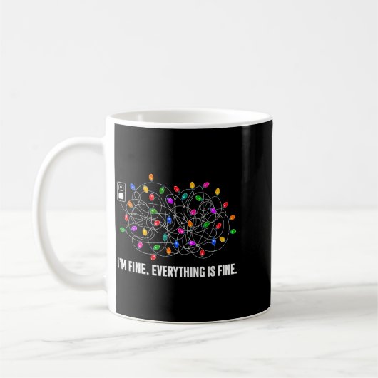 It's Fine I'm Fine Everything Is Fine Funny Christ Kaffeetasse (Links)