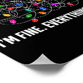It's Fine I'm Fine Everything Is Fine Funny Christ Poster (Ecke)