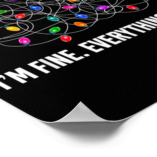 It's Fine I'm Fine Everything Is Fine Funny Christ Poster (Ecke)