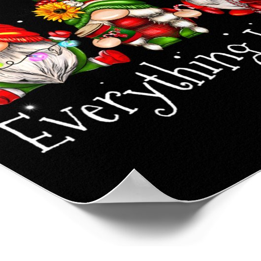 It's Fine I'm Fine Everything Is Fine Gnome Christ Poster (Ecke)