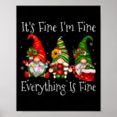 It's Fine I'm Fine Everything Is Fine Gnome Christ Poster (Vorne)