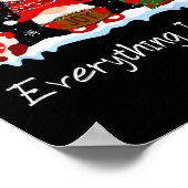 It's Fine I'm Fine Everything Is Fine Gnome Christ Poster (Ecke)