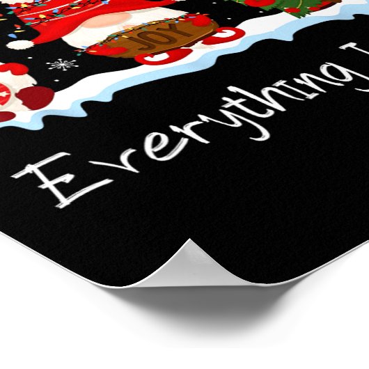 It's Fine I'm Fine Everything Is Fine Gnome Christ Poster (Ecke)