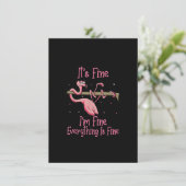 It's Fine I'm Fine Everything Is Fine Tshirt Einladung (Stehend Vorderseite)