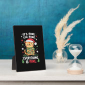 It's Fine I'm Fine Everything Is Fine Xmas Cat Chr Fotoplatte (Seite)