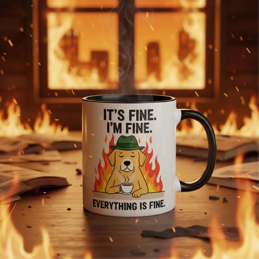 Its Fine Im Fine Everything, Meme Dog Coffee Tasse