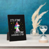 Its Fine Im Fine Everythings Fine Funny Unicorn Wo Fotoplatte (Seite)