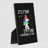 Its Fine Im Fine Everythings Fine Funny Unicorn Wo Fotoplatte (Seite)