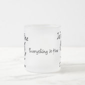 It's Fine I'm Fine" Funny Sarcastic Black Cat Mattglastasse (Mittel)