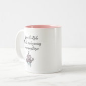 "It's freezin’ Icicles" Diva Two-Tone-Coffee-Tasse Zweifarbige Tasse (Vorderseite Links)