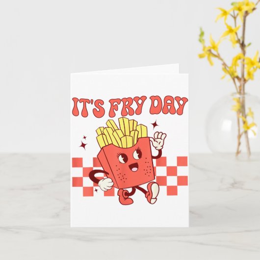 It's Fry Day - Funny French Fries Fast Food Karte (Gelbe Blume)