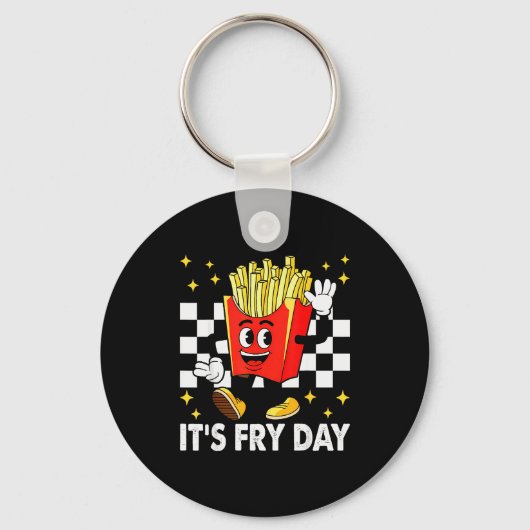 It's Fry Day - Funny French Fries Fast Food Schlüsselanhänger (Vorderseite)