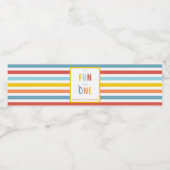 It's Fun To Be One Birthday Party Bottle Label Wasserflaschenetikett (Einzelnes Label)