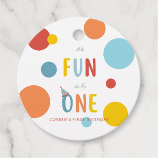 It's Fun To Be One Birthday Party Favor Tags Geschenkanhänger