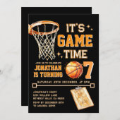 It's Game Time ANY AGE Basketball Birthday Sports Einladung (Vorne/Hinten)