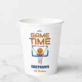 It's Game Time Any Age Birthday Pappbecher (Vorderseite)