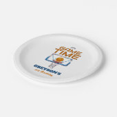 It's Game Time Any Age Birthday Pappteller (Schrägansicht)