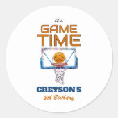 It's Game Time Any Age Birthday Runder Aufkleber (Vorderseite)