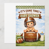 Its Game Time Baby Boy Shower Einladung (Vorne/Hinten)