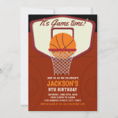 It's Game time! Basketball theme Birthday Kids Einladung (Vorderseite)